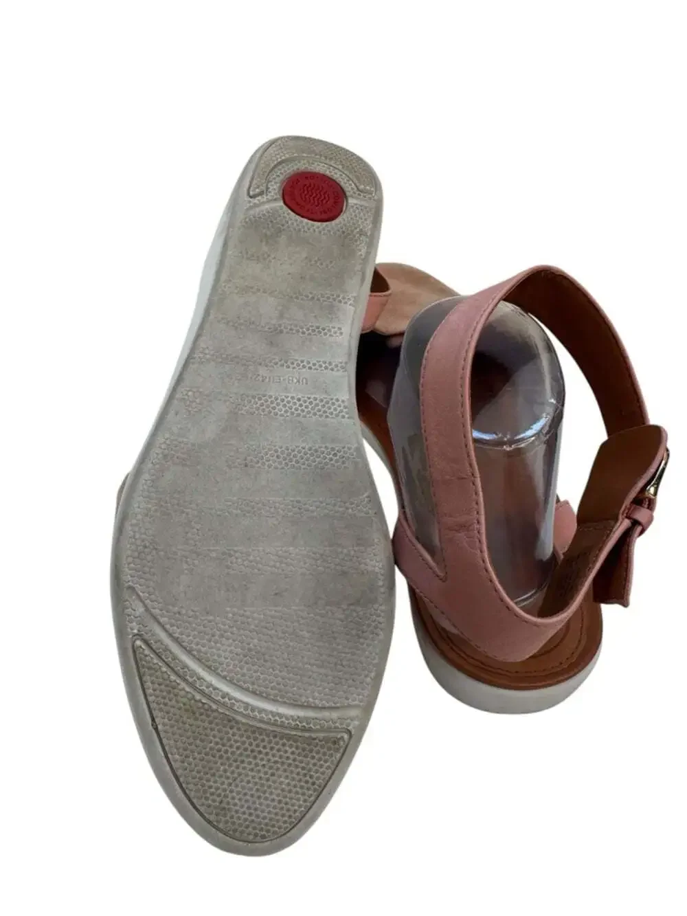 FitFlop Cova Closed Toe Suede Comfort Sandals Blush Pink Ankle Strap Womens 10